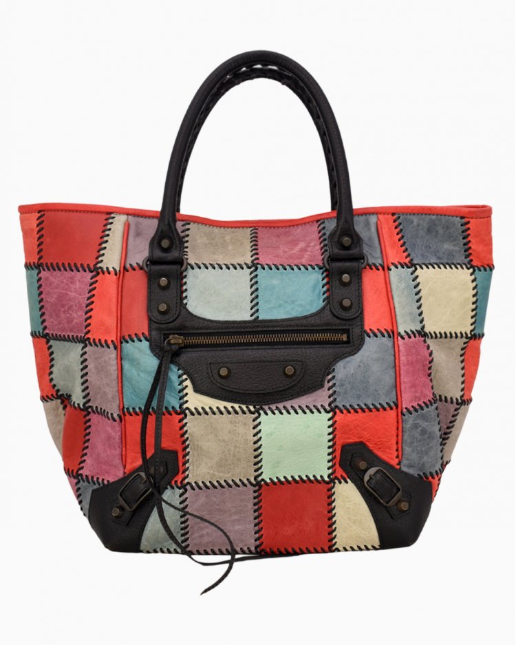 Bolsa Balenciaga Motocross Patchwork Colorida
